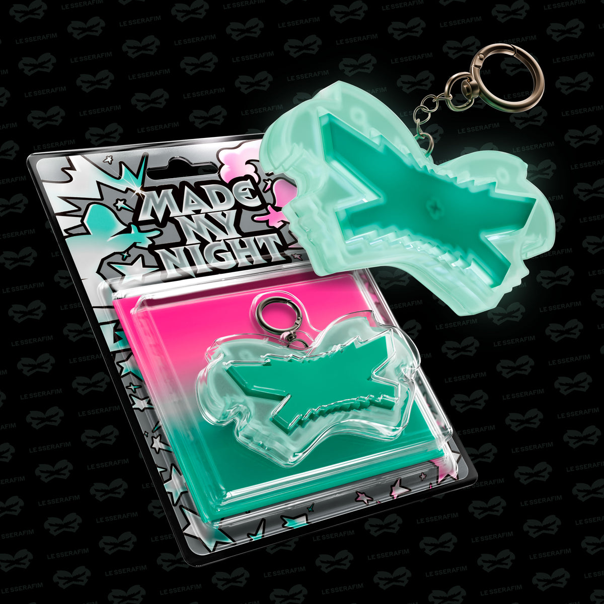 LE SSERAFIM | 르세라핌 | 2nd Single Album [ MADE MY NIGHT ] Glow Clicker Keychain Ver