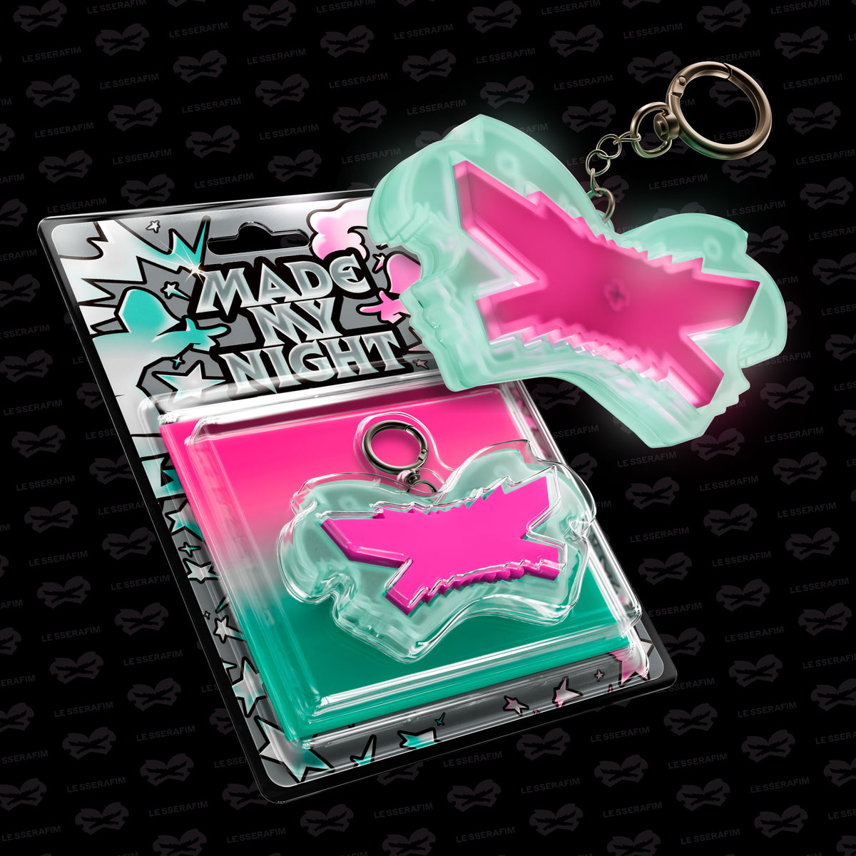 LE SSERAFIM | 르세라핌 | 2nd Single Album [ MADE MY NIGHT ] Glow Clicker Keychain Ver