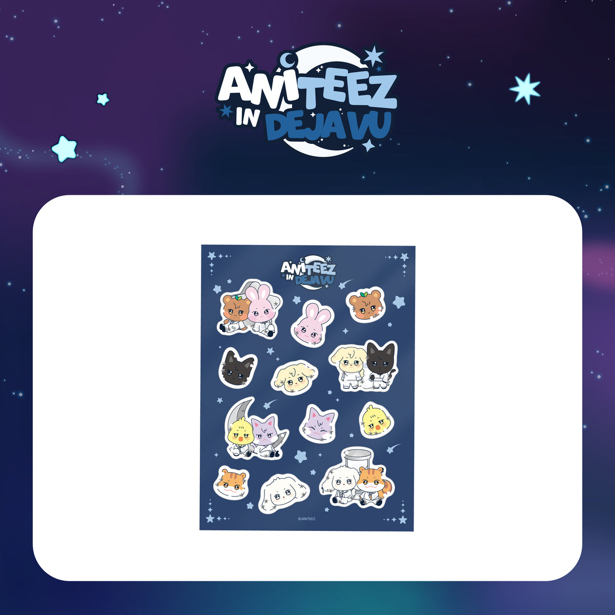 ATEEZ | 에이티즈 | ANITEEZ IN DEJAVU OFFICIAL MD [ WATER 3D STICKER ]