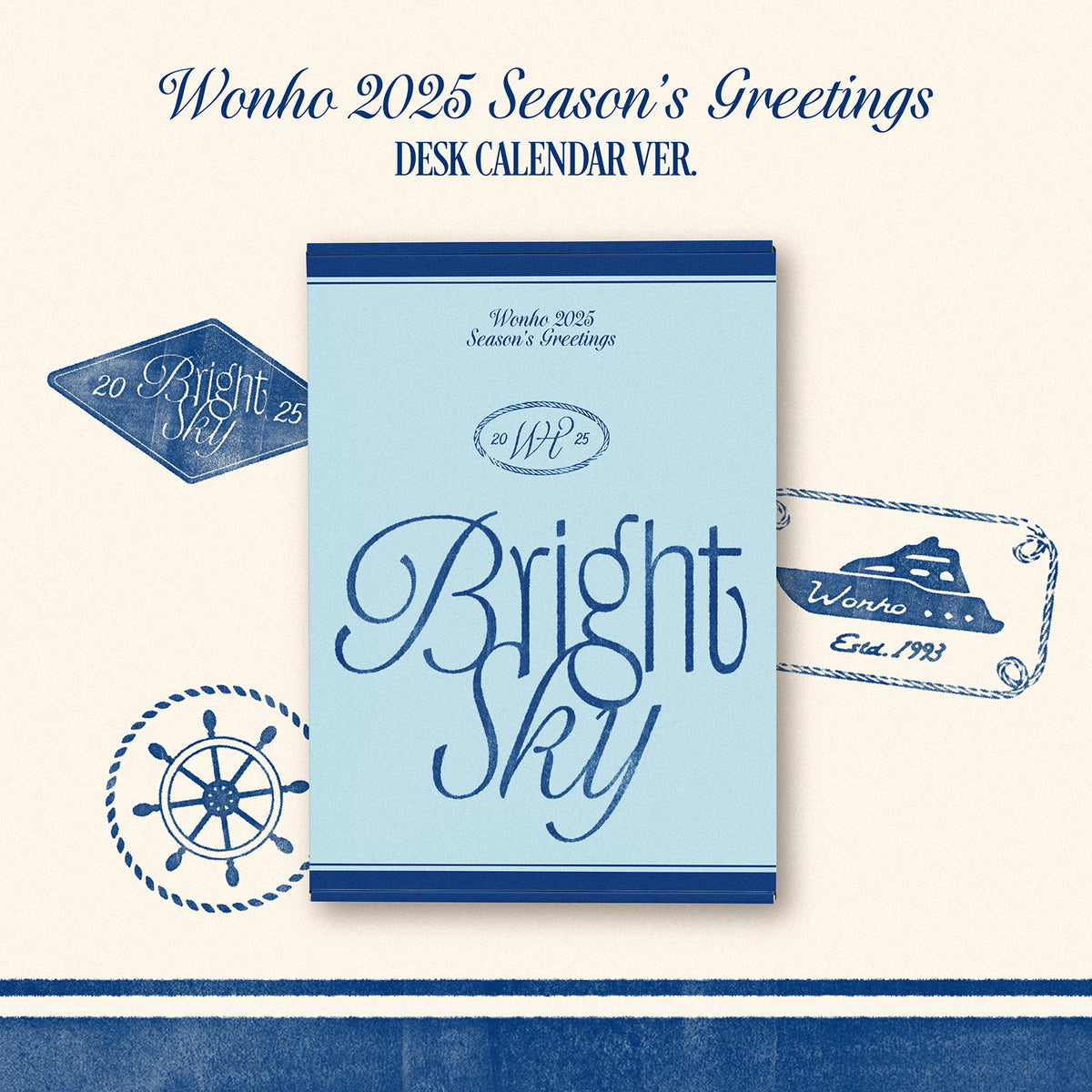 WONHO | 원호 | 2025 SEASON'S GREETINGS [ BRIGHT SKY ] DESK CALENDAR VER