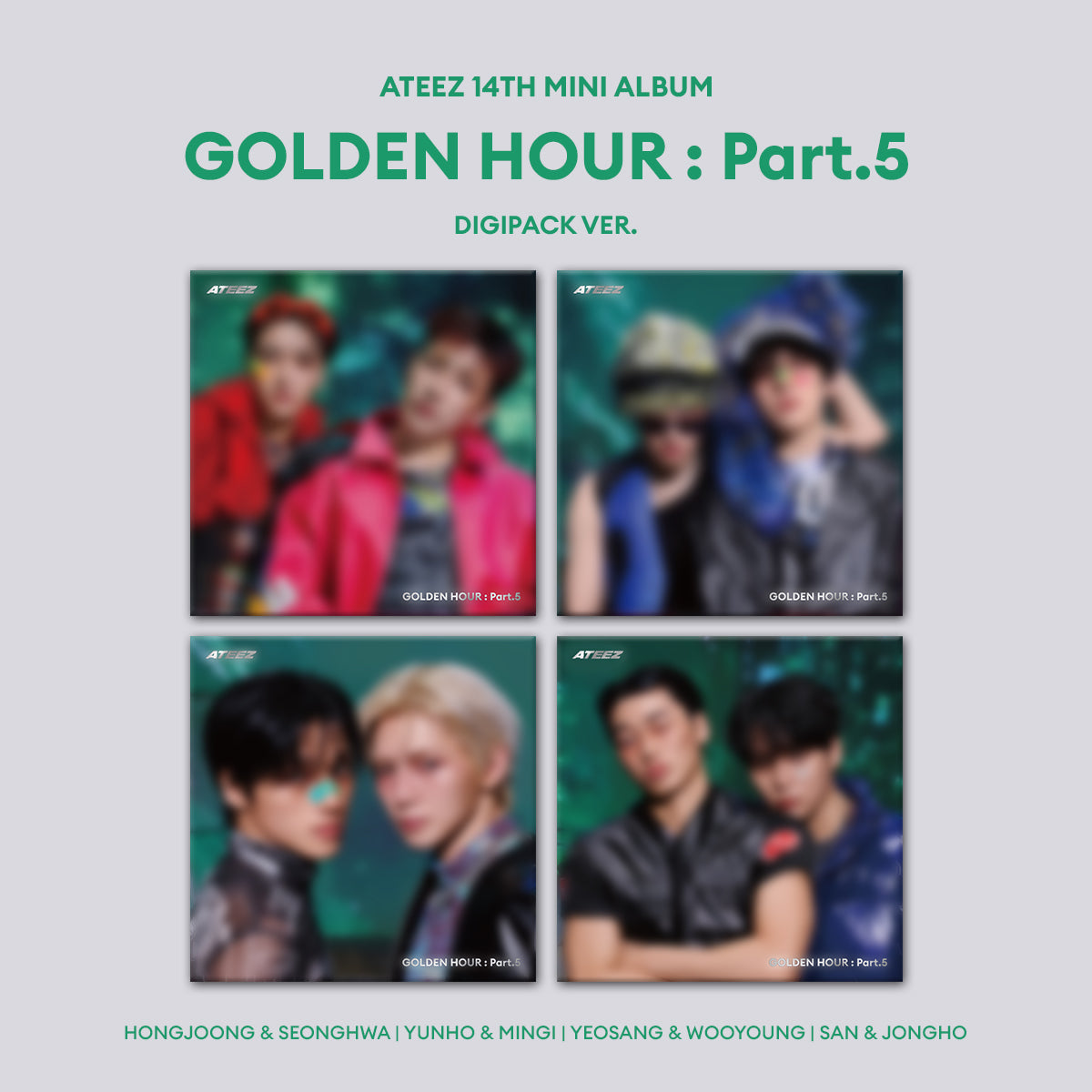 ATEEZ | 에이티즈 | 14th Mini Album [ GOLDEN HOUR : Part.5 ] Digipack Unit Ver