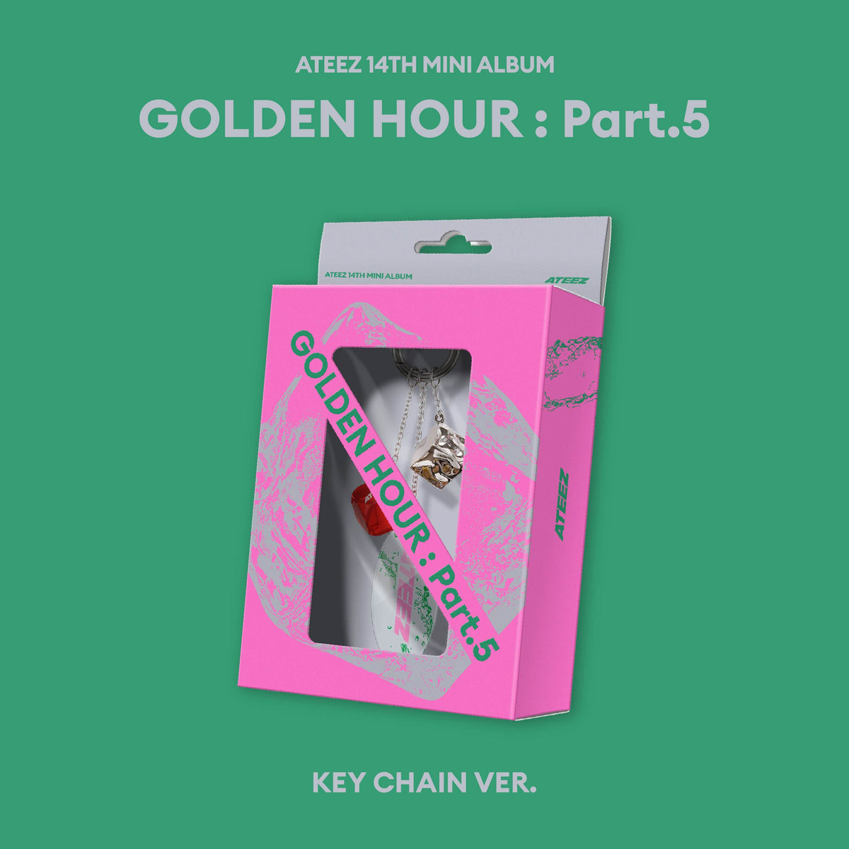 ATEEZ | 에이티즈 | 14th Mini Album [ GOLDEN HOUR : Part.5 ] Key Chain Ver
