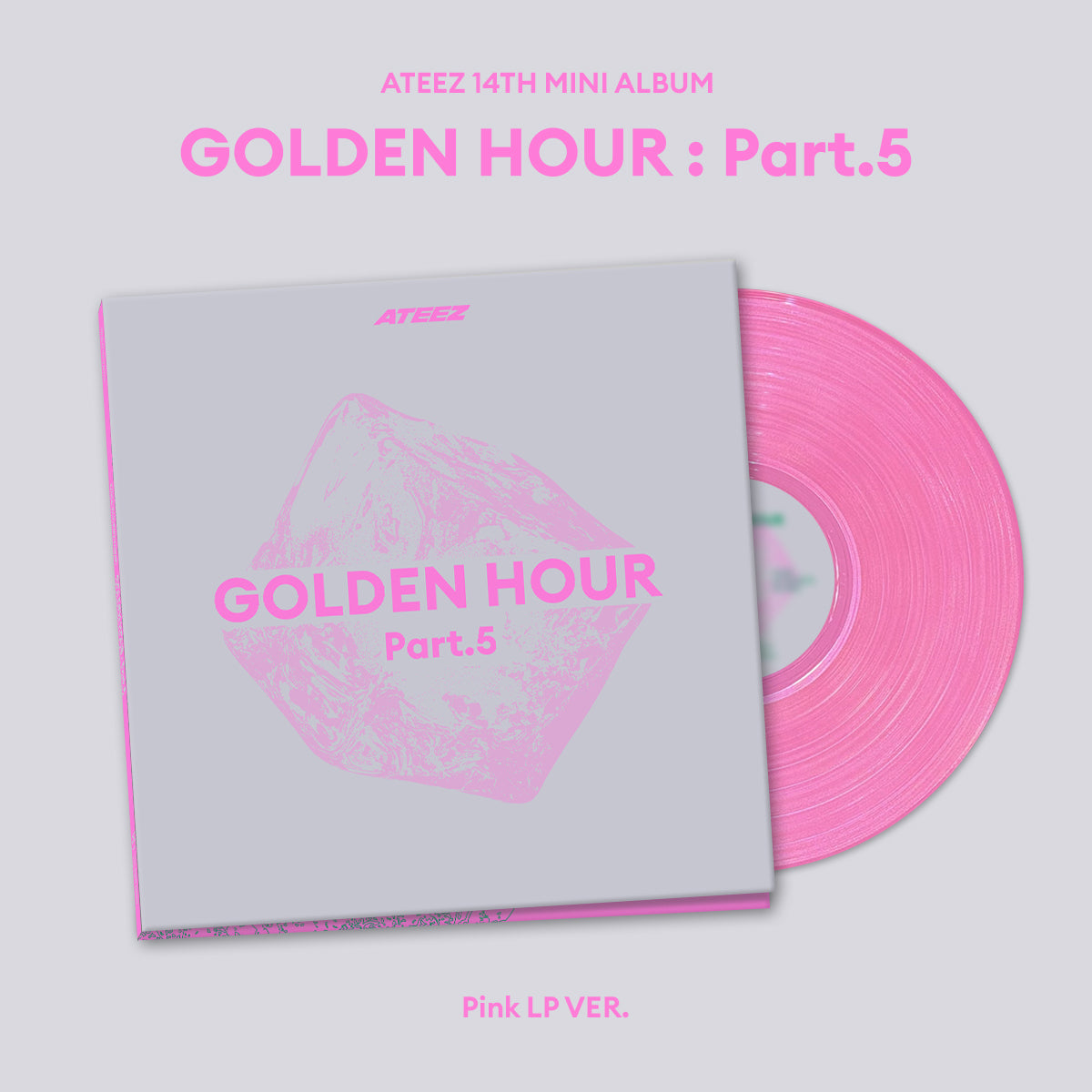 ATEEZ | 에이티즈 | 14th Mini Album [ GOLDEN HOUR : Part.5 ] Pink LP Ver