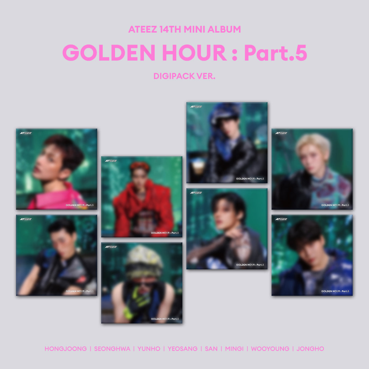 ATEEZ | 에이티즈 | 14th Mini Album [ GOLDEN HOUR : Part.5 ] Digipack Ver