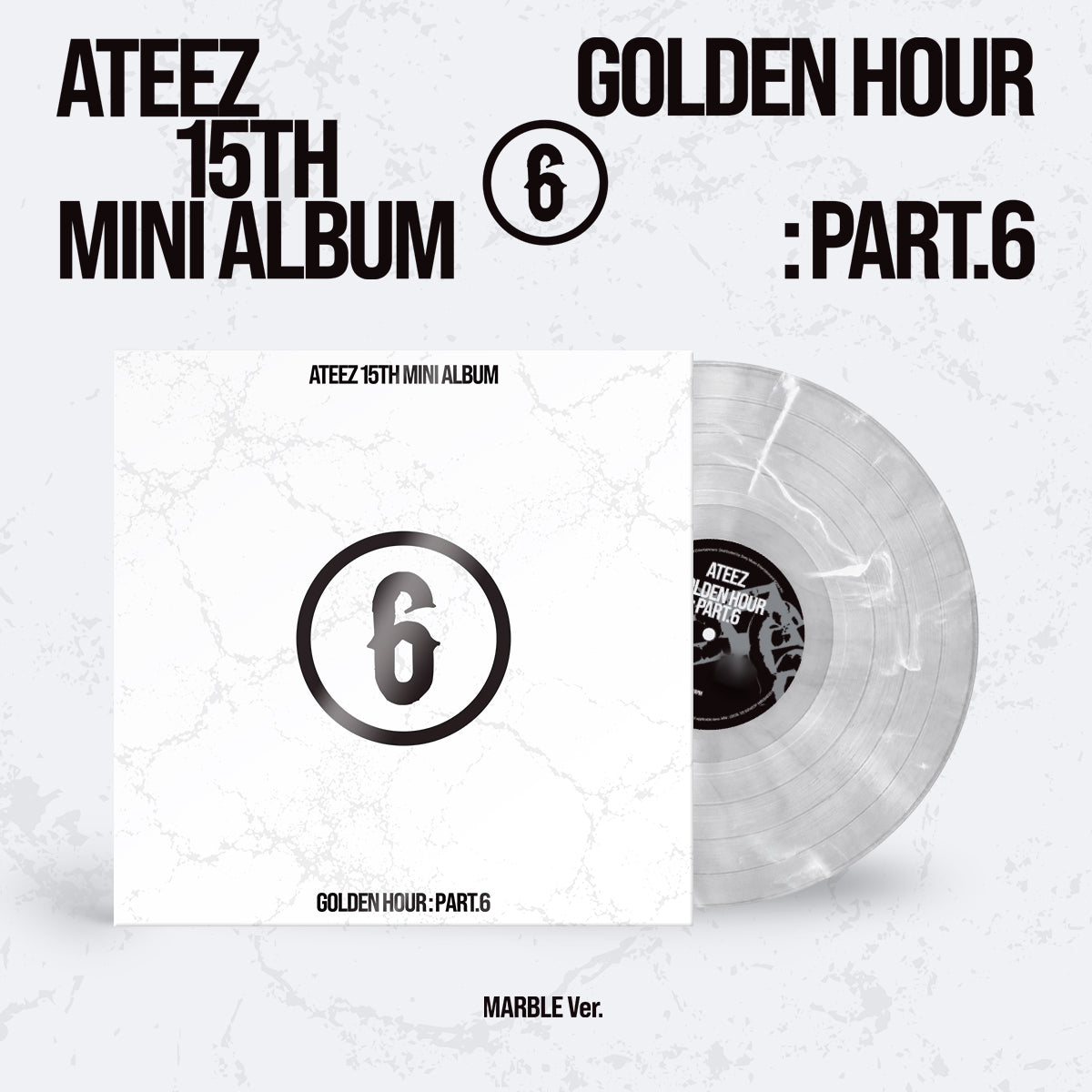 ATEEZ | 에이티즈 | 15th Mini Album [ GOLDEN HOUR : PART.6 ] LP Marble Ver