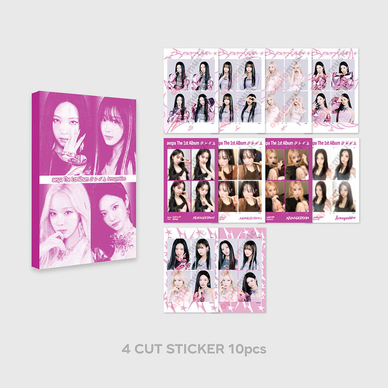 AESPA | 에스파 | ARMAGEDDON ALBUM PROMOTION POPUP MD [ 4 CUT STICKER BOOK ]