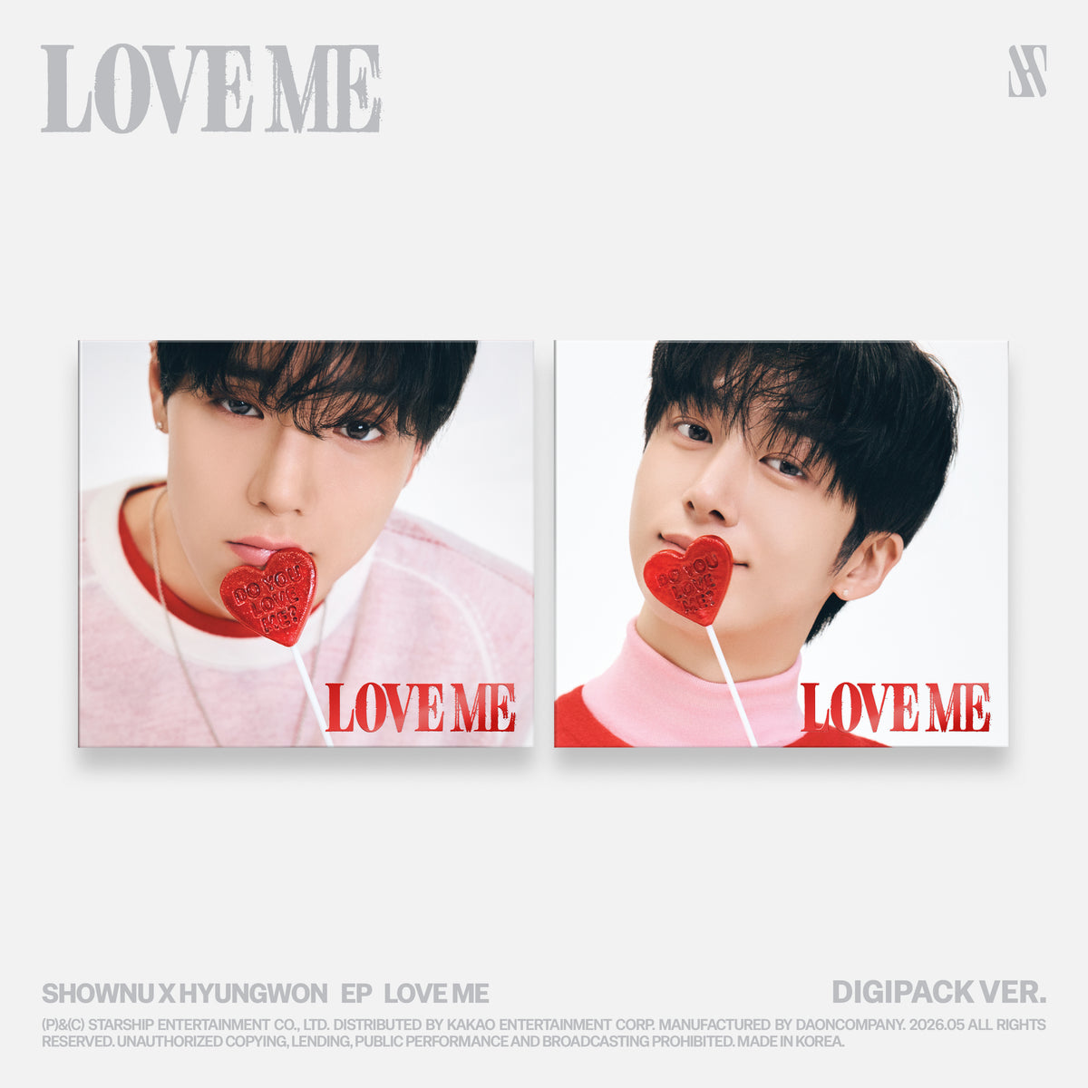 SHOWNU x HYUNGWON | 셔누 x 형원 | EP [ LOVE ME ] Digipack Ver