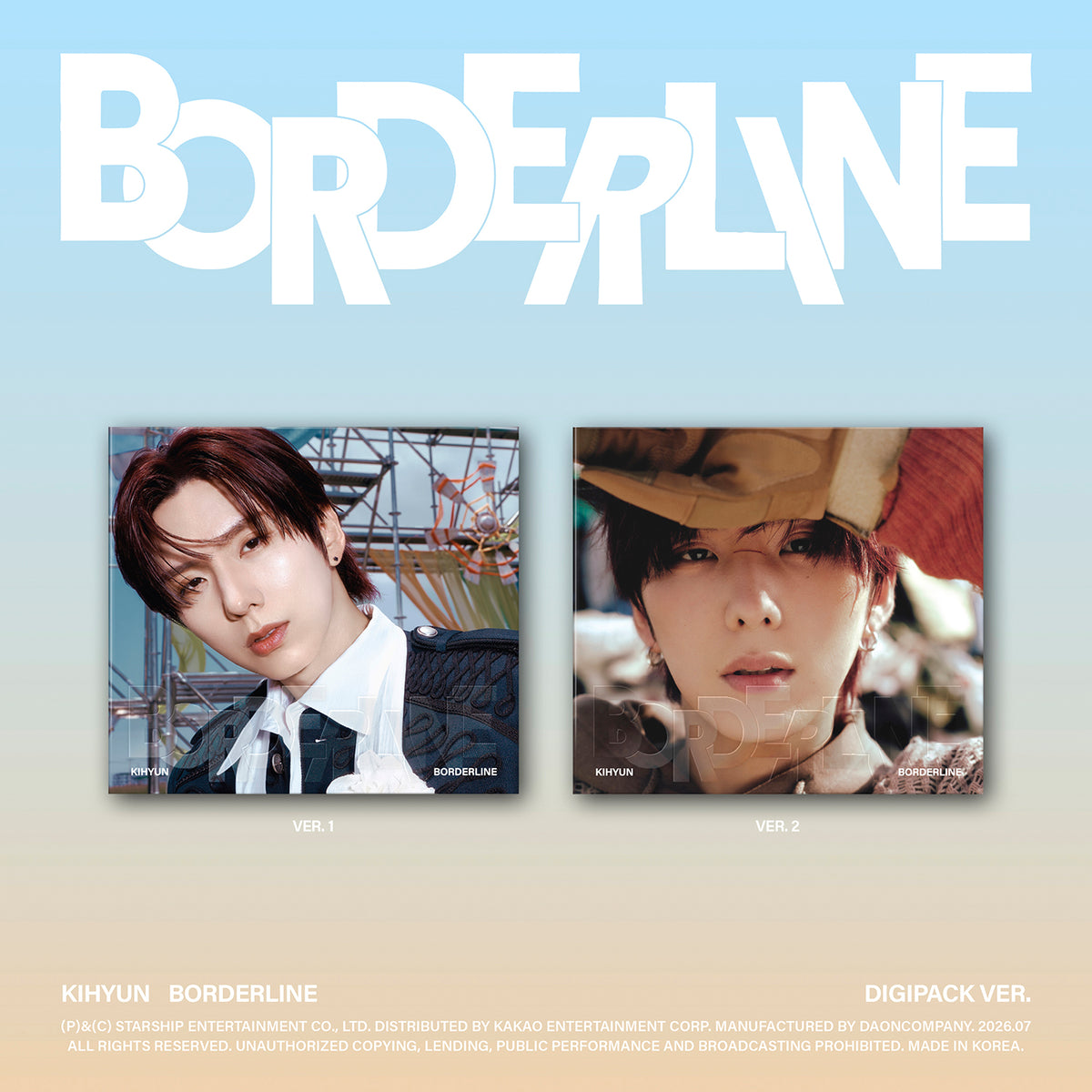 KIHYUN | 기현 | EP Album [ BORDERLINE ] Digipack Ver