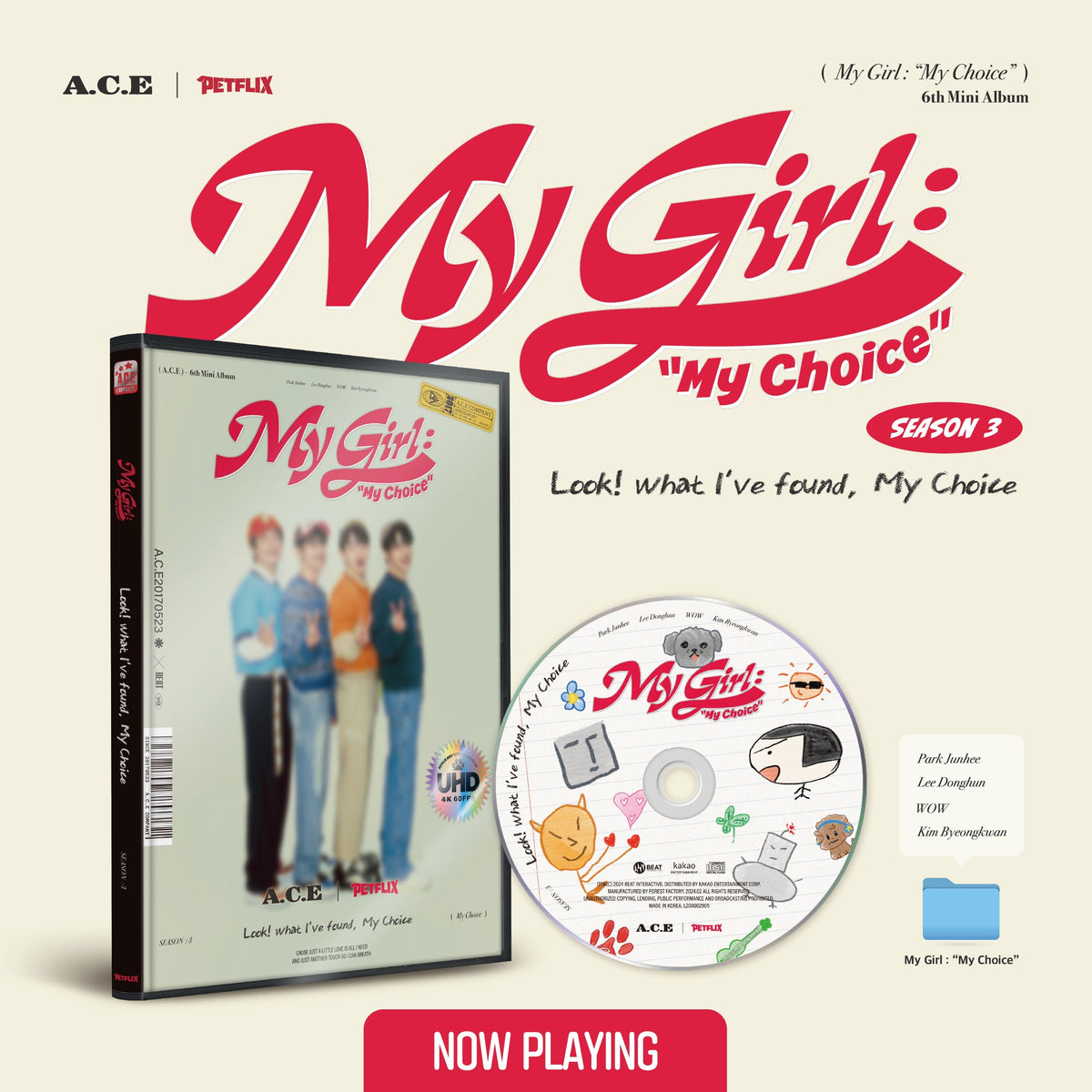 A.C.E. | 에이스 | 6th Mini Album [ MY GIRL: "MY CHOICE" ] + POB