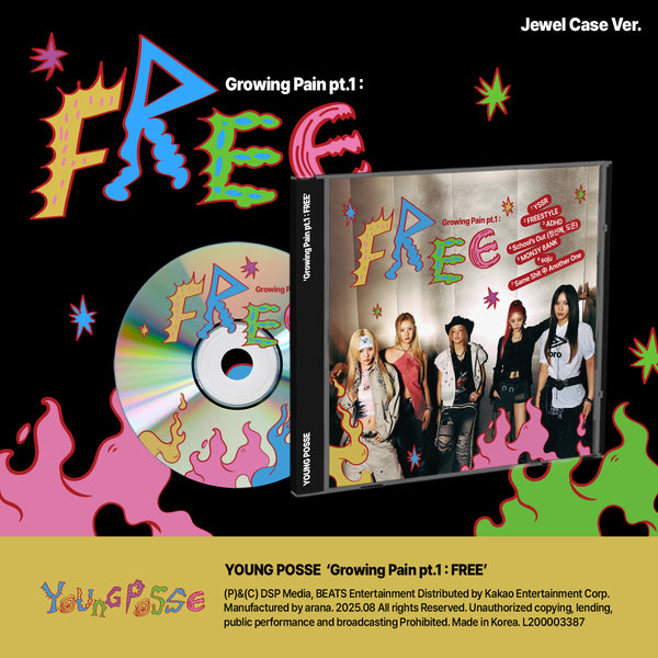 YOUNG POSSE | 영파씨 | EP Album [ GROWING PAIN PT.1 : FREE ] Jewel Case Ver