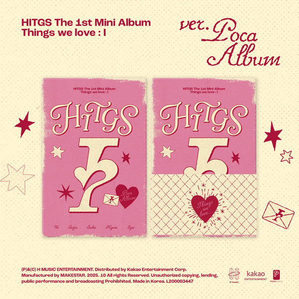 HITGS | 힛지스 | 1st Mini Album [ THINGS WE LOVE: I ] POCA Album Ver