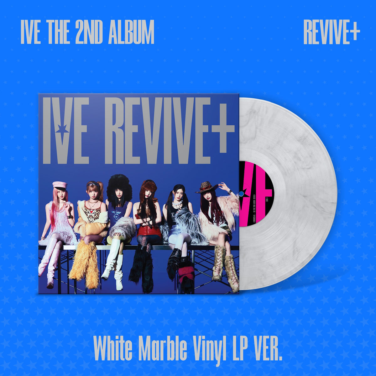 IVE | 아이브 | 2nd Album [ REVIVE+ ] White Marble Vinyl LP Ver (Limited)