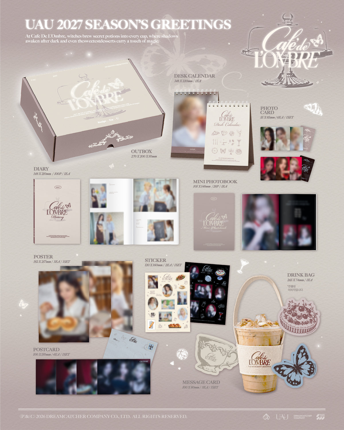 UAU | 유아유 | 2027 SEASON'S GREETINGS [ Cafe De L'Ombre_Recipe . For . U ]