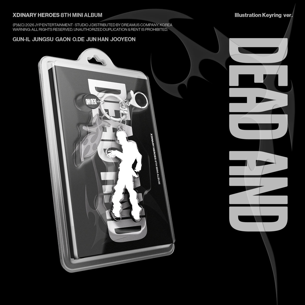 XDINARY HEROES | 엑스디머리 히어로즈 | 8th Mini Album [ DEAD AND ] Illustration Keyring Ver + APPLEMUSIC POBs