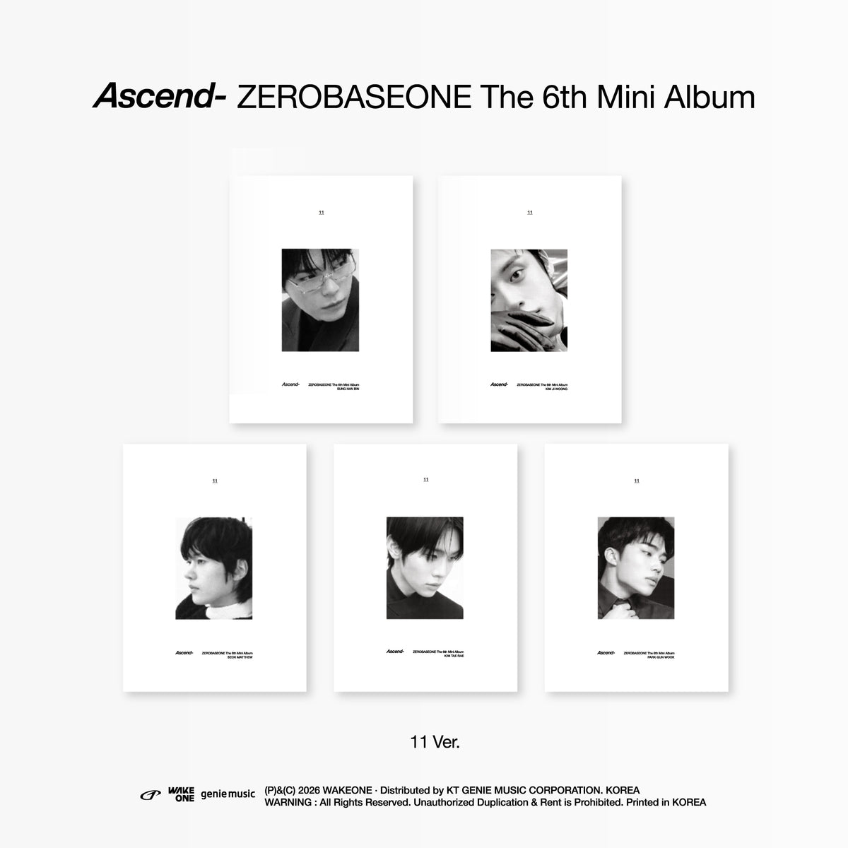 ZEROBASEONE | 제로베이스원 | 6th Mini Album [ ASCEND- ] 11 Ver