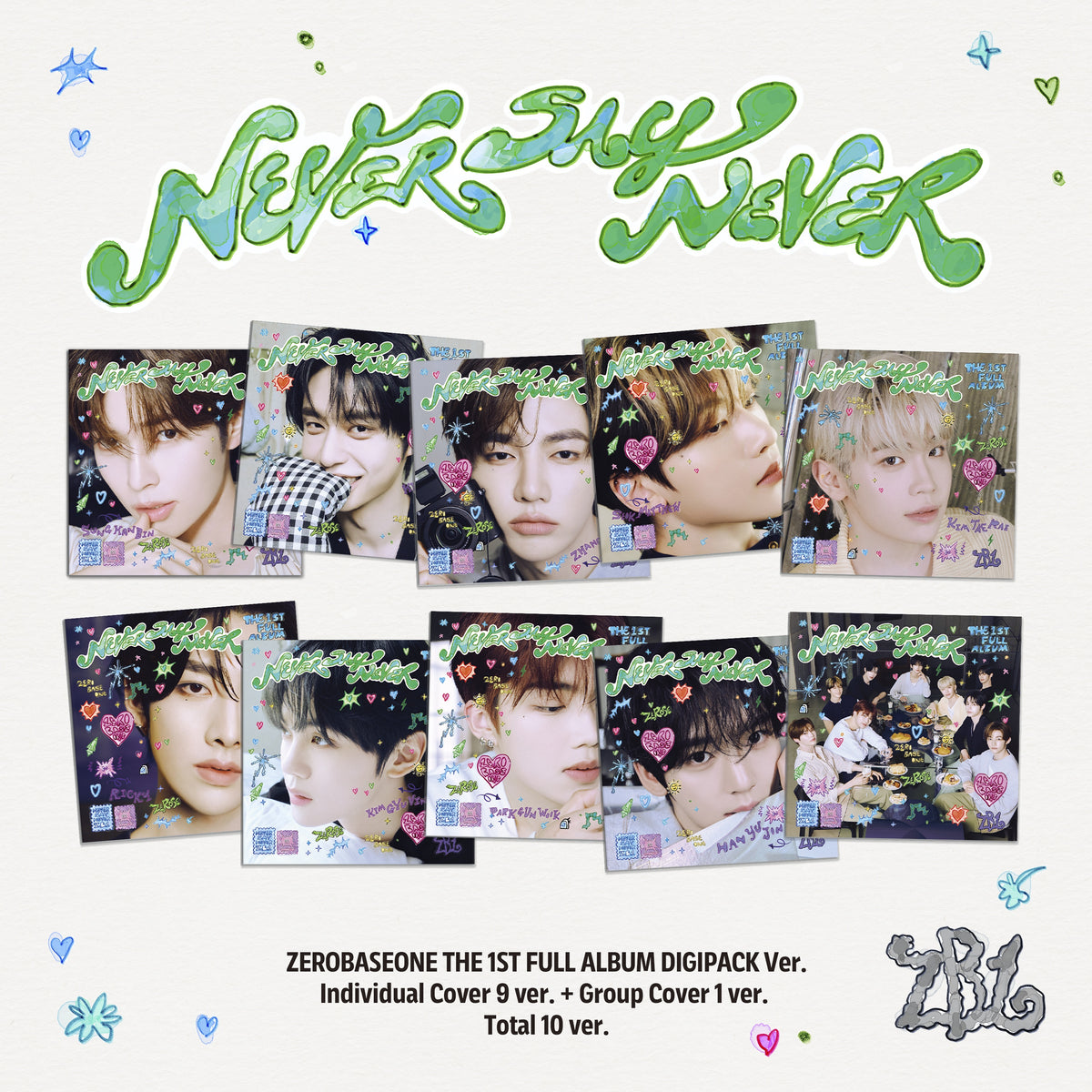 ZEROBASEONE | 제로베이스원 | 1st Full Album [ NEVER SAY NEVER ] Digipack Ver