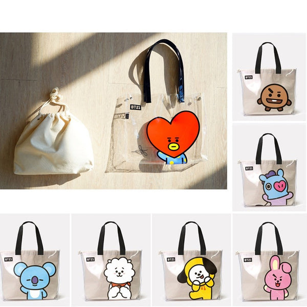 BT21 | OFFICIAL BT21 CLEAR BAG – KPOP MUSIC TOWN